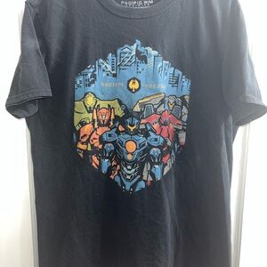 Pacific Rim Uprising Loot Crate Exclusive Jaeger Graphic Tee Black Size L